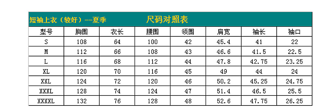 银灰拼红色夏季工作服AD064(图5) 夏季工作服短袖AD064-XJ尺寸图